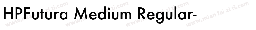HPFutura Medium Regular字体转换